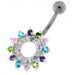 Jeweled Navel Around Non-Moving Belly Ring - Monster Piercing