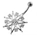 Celtic Jeweled Flower Non-Moving Belly Ring - Monster Piercing