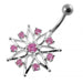 Celtic Jeweled Flower Non-Moving Belly Ring - Monster Piercing