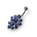 Jeweled Cross Non-Moving Belly Ring - Monster Piercing