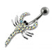 Jeweled Scorpio Non-Moving Belly Ring - Monster Piercing