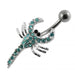 Jeweled Scorpio Non-Moving Belly Ring - Monster Piercing