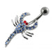 Jeweled Scorpio Non-Moving Belly Ring - Monster Piercing