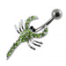 Jeweled Scorpio Non-Moving Belly Ring - Monster Piercing