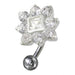 Jeweled Non-Moving Reverse Belly Ring - Monster Piercing