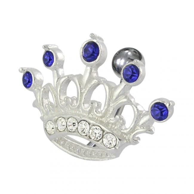 Jeweled Crown Non-Moving Belly Ring - Monster Piercing