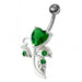 Heart Shaped Fancy Jewelled Non-Moving Navel Ring - Monster Piercing