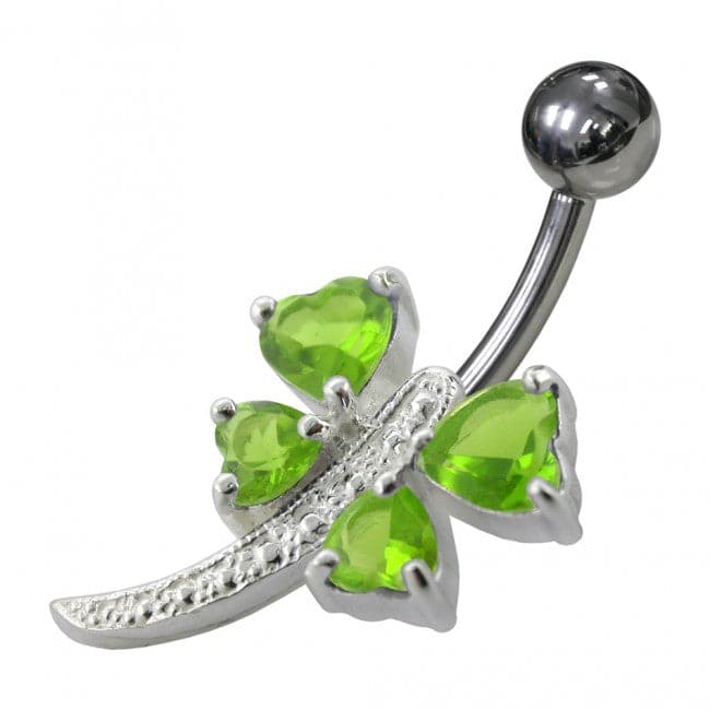 Heart Shape Non-Moving Belly Ring - Monster Piercing