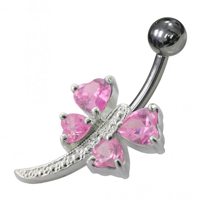 Heart Shape Non-Moving Belly Ring - Monster Piercing