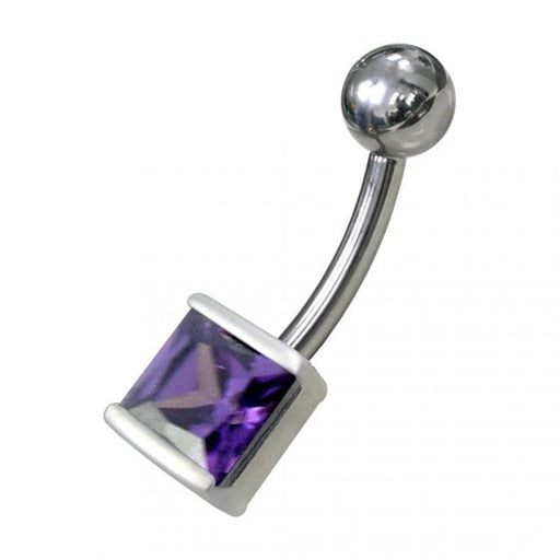 14G Fancy Jewelled Non-Moving Navel Ring - Monster Piercing