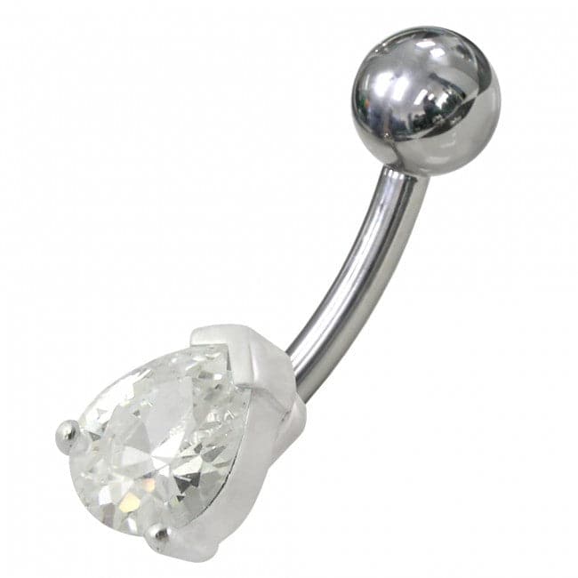 Fancy Jeweled Non-Moving Banana Bar Navel Ring - Monster Piercing