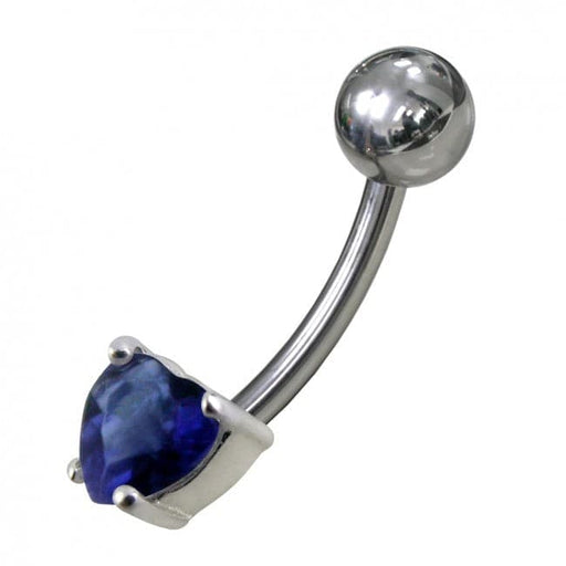 Fancy 5MM Gem Stone Titanium Non-Moving Belly Ring - Monster Piercing