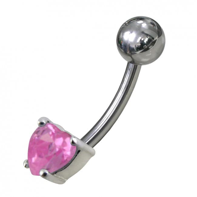 Fancy 5MM Gem Stone Titanium Non-Moving Belly Ring - Monster Piercing