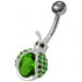 Honey Bee Shaped Jeweled Non-Moving Belly Ring - Monster Piercing