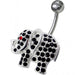 Jeweled Elephant Non-Moving Belly Ring - Monster Piercing