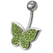 Butterfly Jeweled Belly bar - Monster Piercing