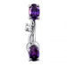 Fancy Jeweled Non-Moving Reverse Belly Ring Body Jewelry - Monster Piercing