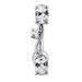 Fancy Jeweled Non-Moving Reverse Belly Ring Body Jewelry - Monster Piercing