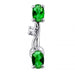 Fancy Jeweled Non-Moving Reverse Belly Ring Body Jewelry - Monster Piercing