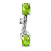 Fancy Jeweled Non-Moving Reverse Belly Ring Body Jewelry - Monster Piercing