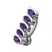 14 Gauge Fancy Jeweled Non-Moving Reverse Belly Ring - Monster Piercing