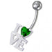 Fancy Jeweled Love Non-Moving Belly Ring - Monster Piercing