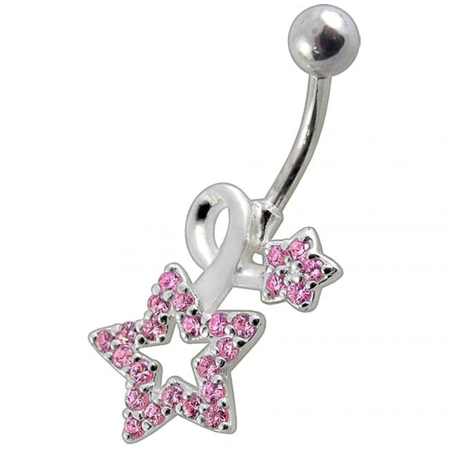 Fancy Jeweled Star Non-Moving Belly Ring - Monster Piercing