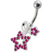 Fancy Jeweled Star Non-Moving Belly Ring - Monster Piercing