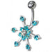 Fancy Jeweled Non-Moving Navel Ring - Monster Piercing