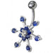 Fancy Jeweled Non-Moving Navel Ring - Monster Piercing