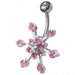 Fancy Jeweled Non-Moving Navel Ring - Monster Piercing