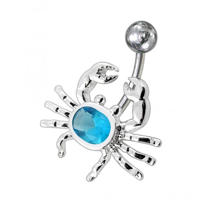 Fancy Jeweled Crab Non-Moving Belly Ring - Monster Piercing