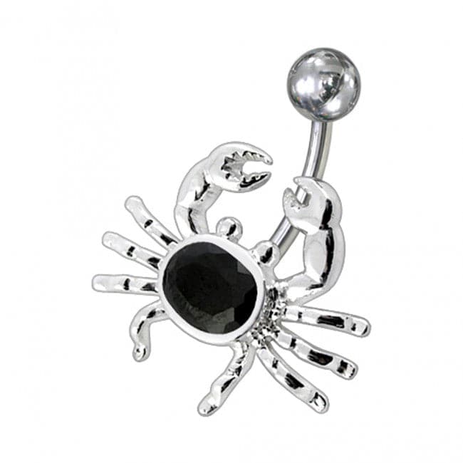 Fancy Jeweled Crab Non-Moving Belly Ring - Monster Piercing