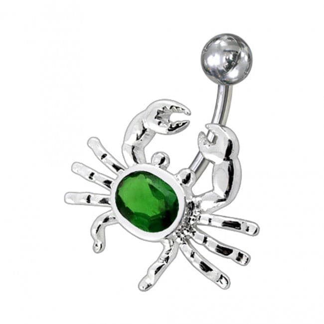 Fancy Jeweled Crab Non-Moving Belly Ring - Monster Piercing