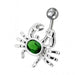 Fancy Jeweled Crab Non-Moving Belly Ring - Monster Piercing