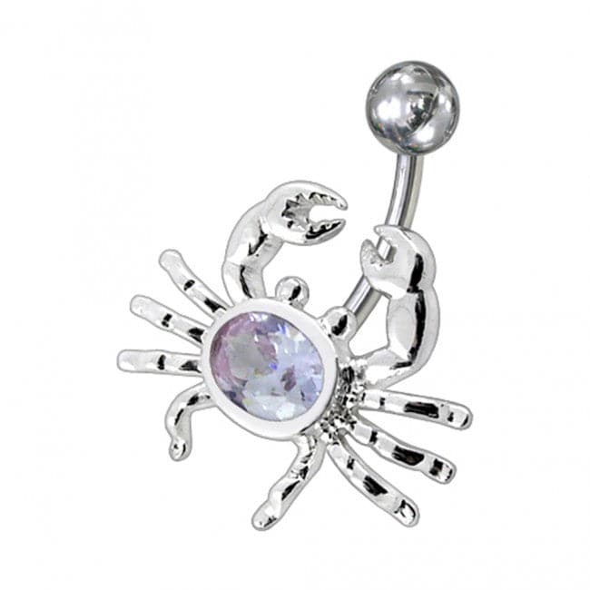 Fancy Jeweled Crab Non-Moving Belly Ring - Monster Piercing