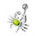 Fancy Jeweled Crab Non-Moving Belly Ring - Monster Piercing