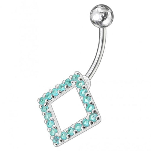 Fancy Jeweled Non-Moving Navel Body Jewelry Ring - Monster Piercing