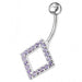 Fancy Jeweled Non-Moving Navel Body Jewelry Ring - Monster Piercing