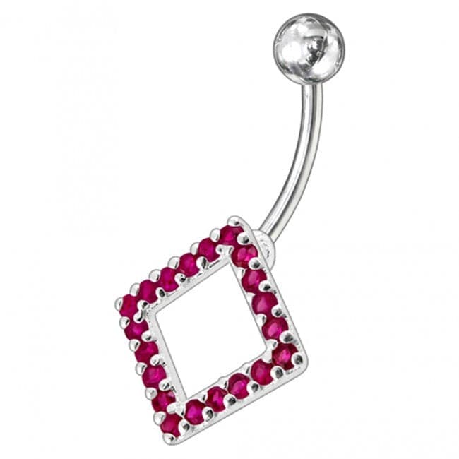 Fancy Jeweled Non-Moving Navel Body Jewelry Ring - Monster Piercing