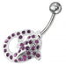 Fancy Jeweled Dolphin Non-Moving Belly Ring - Monster Piercing