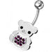 Teddy Bear Non-Moving Banana Belly Ring - Monster Piercing