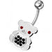 Teddy Bear Non-Moving Banana Belly Ring - Monster Piercing