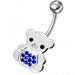 Teddy Bear Non-Moving Banana Belly Ring - Monster Piercing