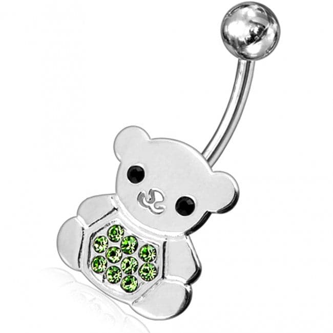 Teddy Bear Non-Moving Banana Belly Ring - Monster Piercing