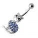 Fancy Jeweled Cat Belly Ring - Monster Piercing