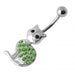 Fancy Jeweled Cat Belly Ring - Monster Piercing