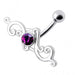 Tribal Silver Belly Ring - Monster Piercing