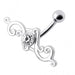 Tribal Silver Belly Ring - Monster Piercing