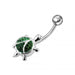 Jeweled Turtle Silver Belly Ring - Monster Piercing